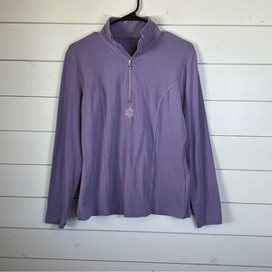 NILS pullover quarter zip jacket warm layer purple women’s size large